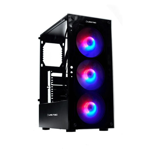 Gabinete Liketec Matrix V2 Mid Tower Vidro Lc-at-matrix-2022 Cor Preto
