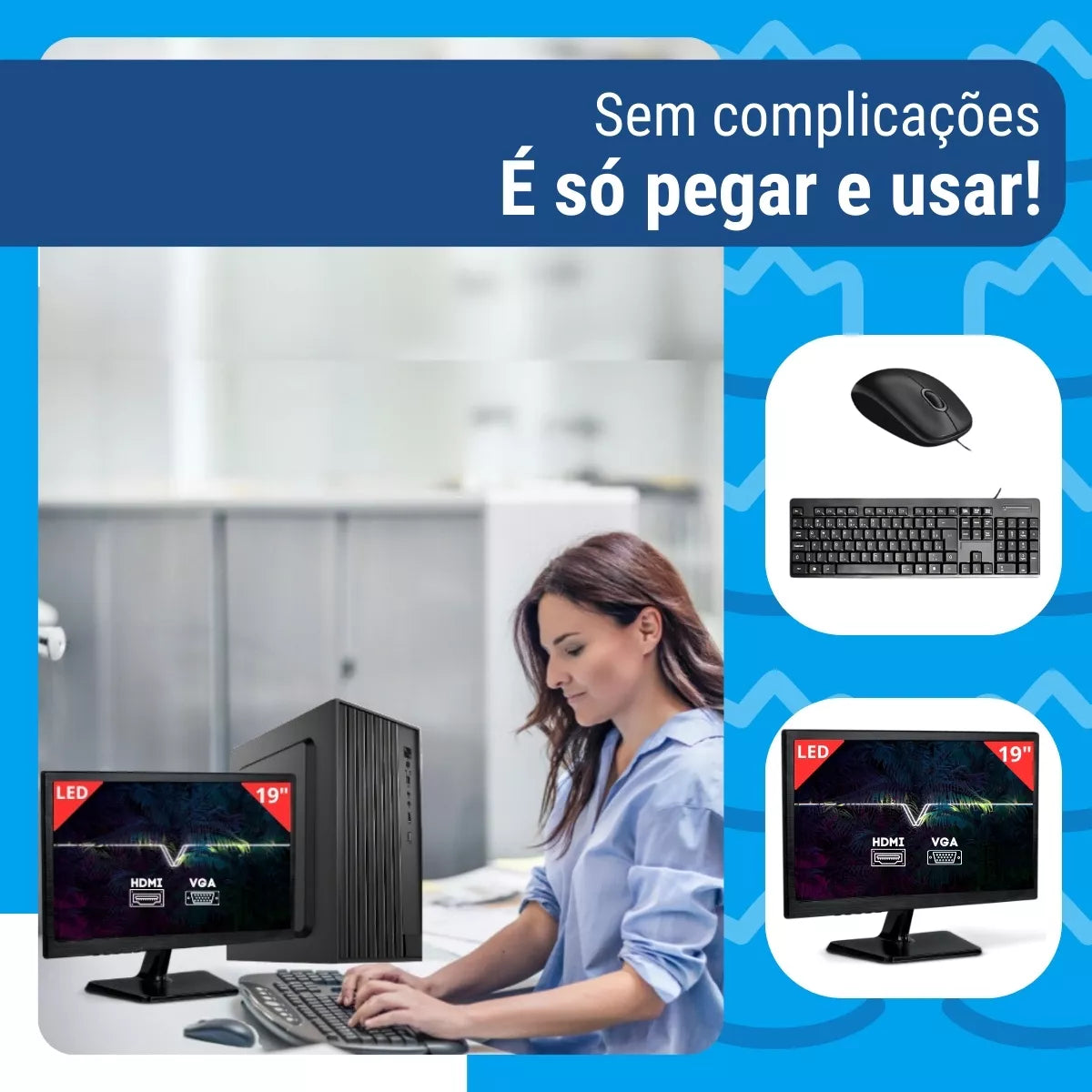 Computador Completo Intel I5 16gb Ssd 480gb Com Wifi Monitor